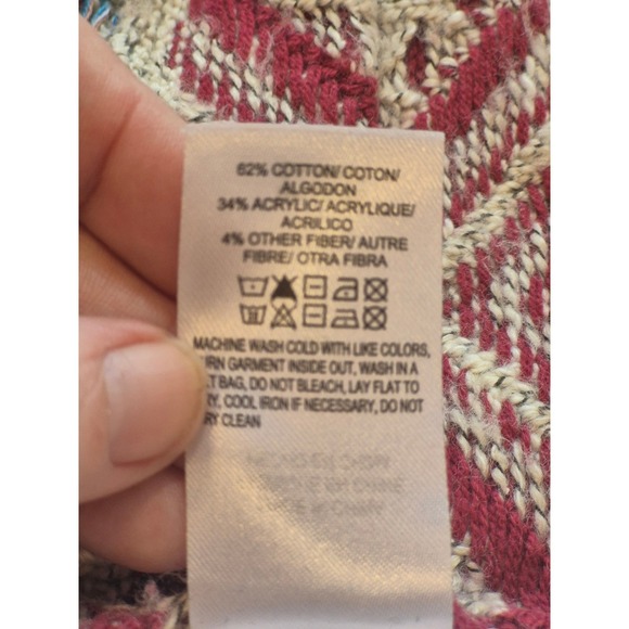 Lucky Brand Women's XS Southwestern Aztec Knit Open Front Cardigan Sweater - Picture 13 of 13